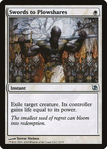 Swords to Plowshares - Duel Decks: Elspeth vs. Tezzeret (DDF) #22 - Uncommon Magic: The Gathering Trading Card