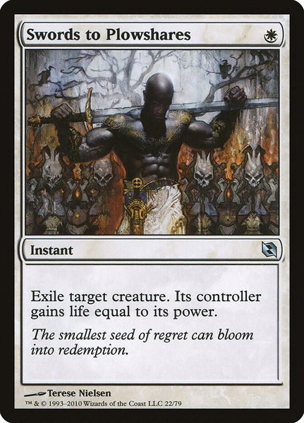 Swords to Plowshares - Duel Decks: Elspeth vs. Tezzeret Magic: The Gathering trading card