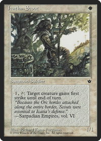 Icatian Scout (Kane-Ferguson) - Fallen Empires (FEM) #13a - Common Magic: The Gathering Trading Card