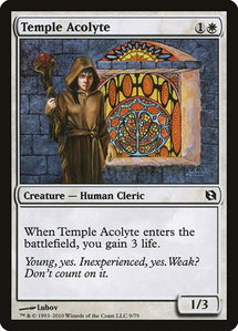 Temple Acolyte - Duel Decks: Elspeth vs. Tezzeret (DDF) #9 - Common Magic: The Gathering Trading Card
