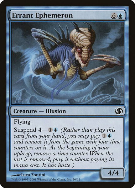 Errant Ephemeron trading card from Duel Decks: Jace vs. Chandra Errant Ephemeron - Duel Decks: Jace vs. Chandra Magic: The Gathering trading card