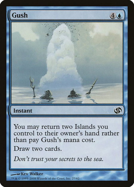 Gush trading card from Duel Decks: Jace vs. Chandra Gush - Duel Decks: Jace vs. Chandra Magic: The Gathering trading card