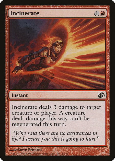 Incinerate - Duel Decks: Jace vs. Chandra Magic: The Gathering trading card