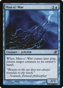 Man-o'-War - Duel Decks: Jace vs. Chandra (DD2) #8 - Common Magic: The Gathering Trading Card