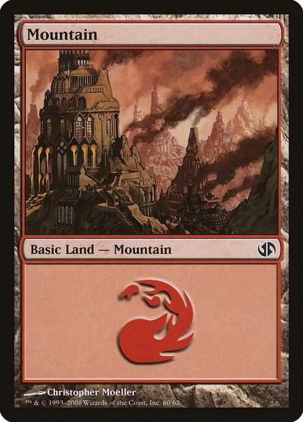Mountain (60) trading card from Duel Decks: Jace vs. Chandra Mountain (60) - Duel Decks: Jace vs. Chandra Magic: The Gathering trading card