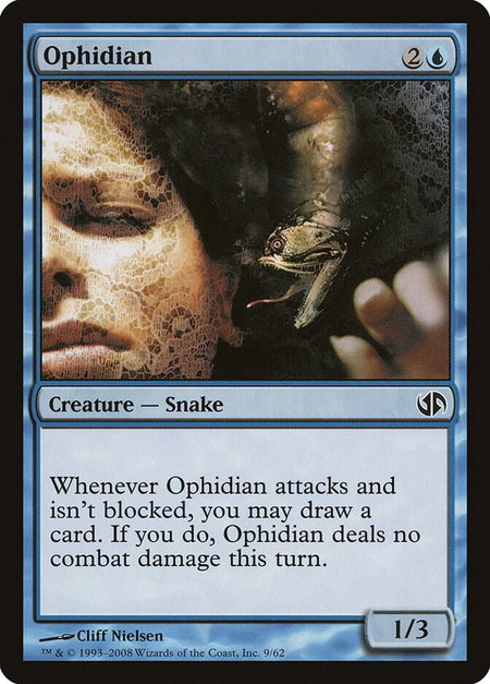 Ophidian trading card from Duel Decks: Jace vs. Chandra Ophidian - Duel Decks: Jace vs. Chandra Magic: The Gathering trading card
