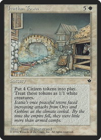 Icatian Town - Fallen Empires (FEM) #15 - Rare Magic: The Gathering Trading Card