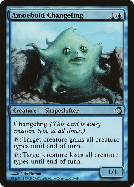 Amoeboid Changeling trading card from Premium Deck Series: Slivers Amoeboid Changeling - Premium Deck Series: Slivers Magic: The Gathering trading card