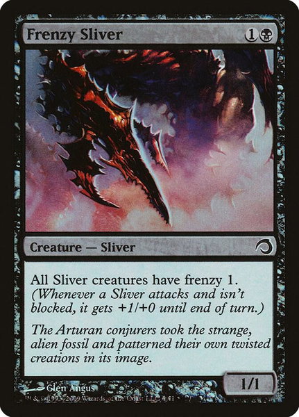 Frenzy Sliver trading card from Premium Deck Series: Slivers Frenzy Sliver - Premium Deck Series: Slivers Magic: The Gathering trading card
