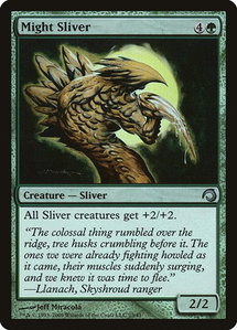 Might Sliver - Premium Deck Series: Slivers (PDS) #23 - Uncommon Magic: The Gathering Trading Card