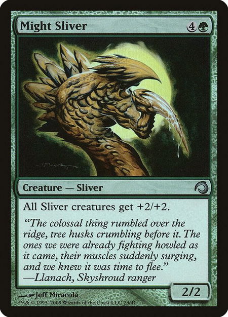 Might Sliver trading card from Premium Deck Series: Slivers Might Sliver - Premium Deck Series: Slivers Magic: The Gathering trading card