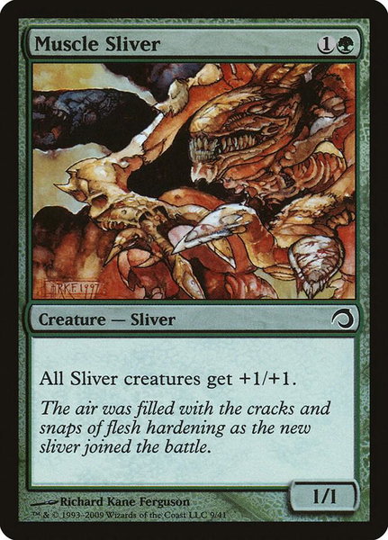 Muscle Sliver - Premium Deck Series: Slivers Magic: The Gathering trading card