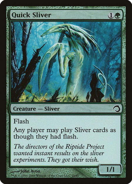 Quick Sliver trading card from Premium Deck Series: Slivers Quick Sliver - Premium Deck Series: Slivers Magic: The Gathering trading card