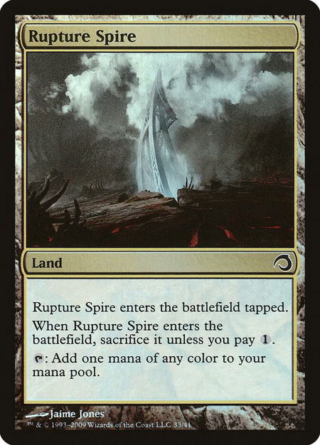 Rupture Spire trading card from Premium Deck Series: Slivers Rupture Spire - Premium Deck Series: Slivers Magic: The Gathering trading card