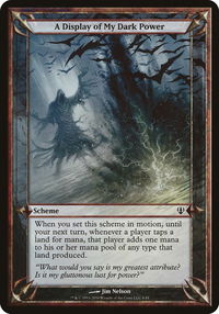 A Display of My Dark Power (Archenemy) - Oversize Cards (OVER) #8★ - Common Magic: The Gathering Trading Card
