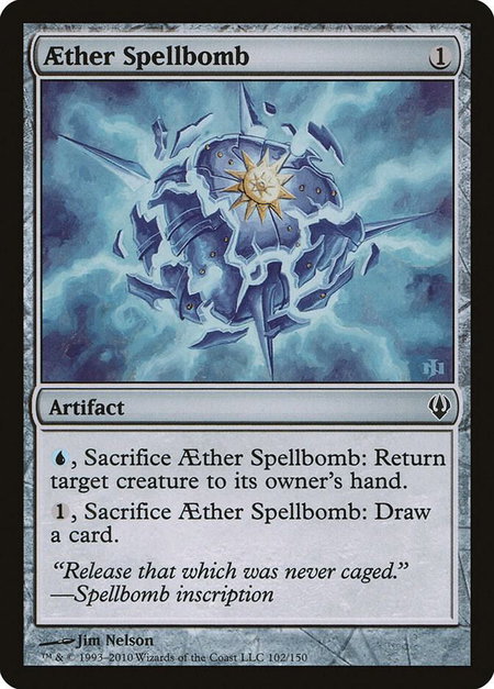 Aether Spellbomb - Archenemy Magic: The Gathering trading card