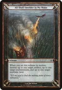 All Shall Smolder in My Wake (Archenemy) - Oversize Cards (OVER) #2★ - Common Magic: The Gathering Trading Card