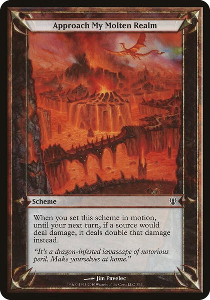 Approach My Molten Realm (Archenemy) - Oversize Cards Magic: The Gathering trading card