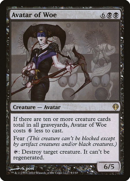 Avatar of Woe trading card from Archenemy Avatar of Woe - Archenemy Magic: The Gathering trading card