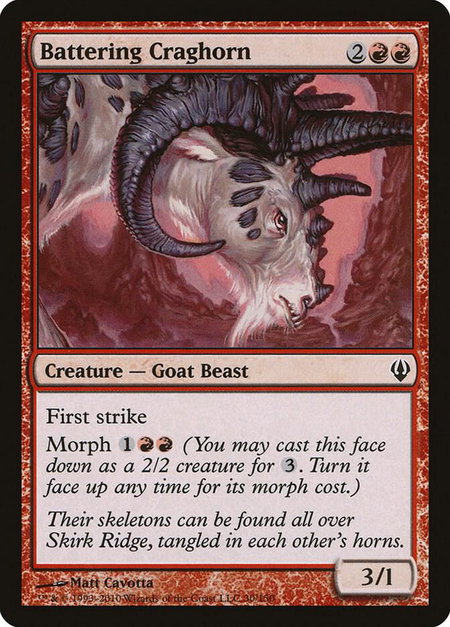 Battering Craghorn trading card from Archenemy Battering Craghorn - Archenemy Magic: The Gathering trading card