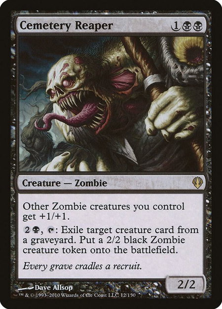 Cemetery Reaper trading card from Archenemy Cemetery Reaper - Archenemy Magic: The Gathering trading card