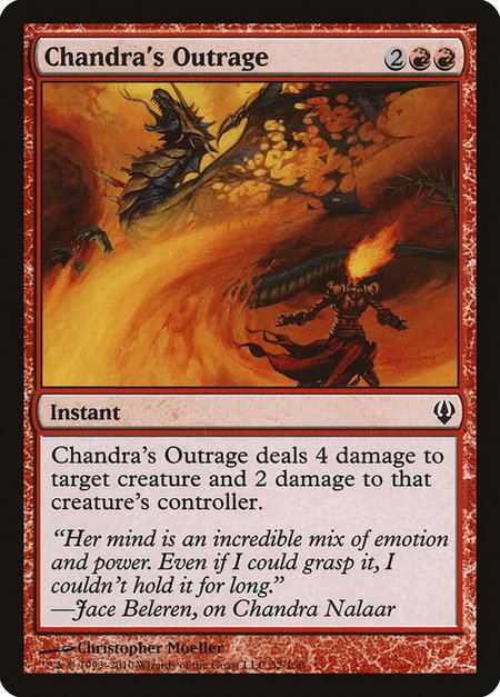 Chandra's Outrage trading card from Archenemy Chandra's Outrage - Archenemy Magic: The Gathering trading card