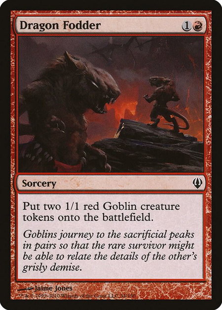 Dragon Fodder trading card from Archenemy Dragon Fodder - Archenemy Magic: The Gathering trading card