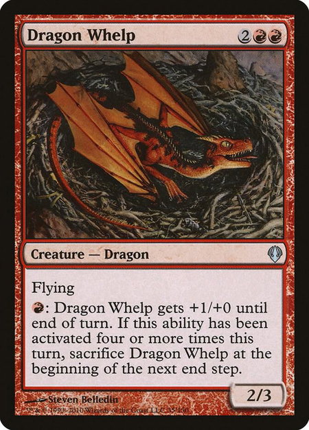 Dragon Whelp trading card from Archenemy Dragon Whelp - Archenemy Magic: The Gathering trading card