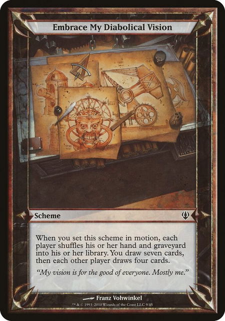Embrace My Diabolical Vision (Archenemy) - Oversize Cards Magic: The Gathering trading card