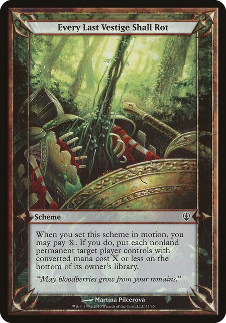 Every Last Vestige Shall Rot (Archenemy) - Oversize Cards Magic: The Gathering trading card