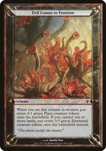 Evil Comes to Fruition (Archenemy) - Oversize Cards (OVER) #12★ - Common Magic: The Gathering Trading Card