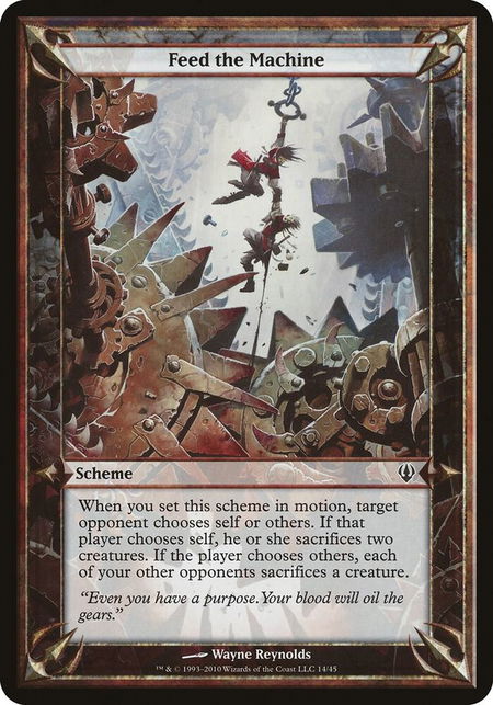 Feed the Machine (Archenemy) - Oversize Cards Magic: The Gathering trading card