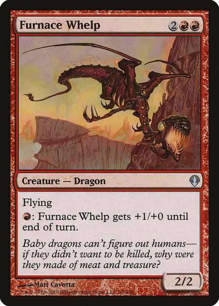 Furnace Whelp trading card from Archenemy Furnace Whelp - Archenemy Magic: The Gathering trading card