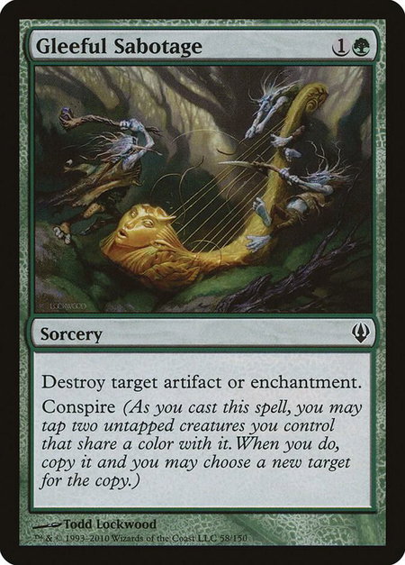Gleeful Sabotage - Archenemy Magic: The Gathering trading card