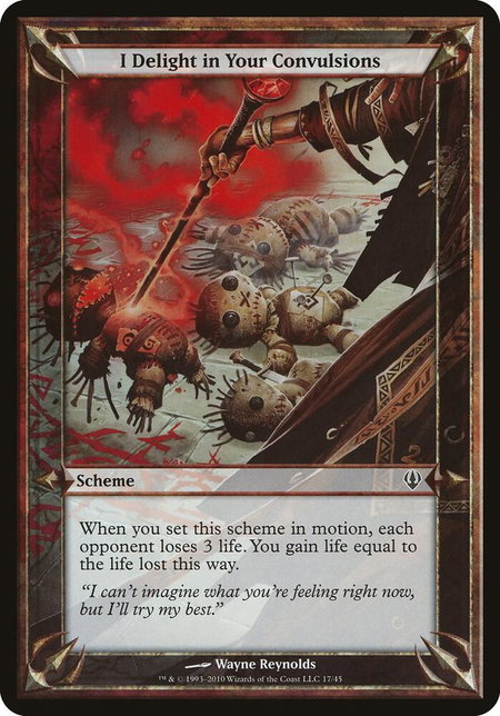 I Delight in Your Convulsions (Archenemy) - Oversize Cards Magic: The Gathering trading card