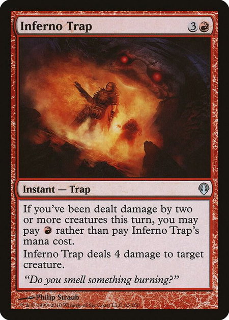 Inferno Trap trading card from Archenemy Inferno Trap - Archenemy Magic: The Gathering trading card