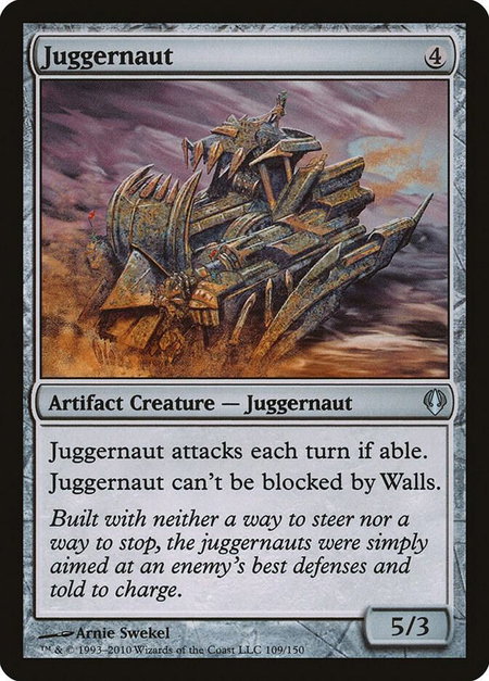 Juggernaut trading card from Archenemy Juggernaut - Archenemy Magic: The Gathering trading card