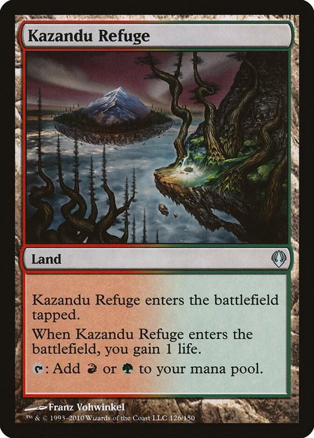 Kazandu Refuge - Archenemy Magic: The Gathering trading card