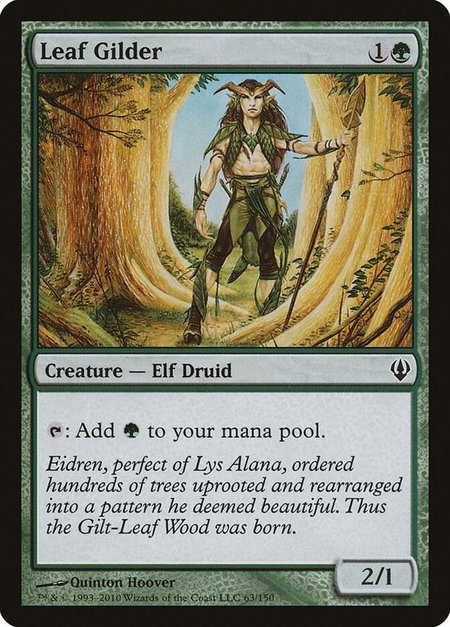 Leaf Gilder trading card from Archenemy Leaf Gilder - Archenemy Magic: The Gathering trading card