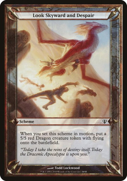 Look Skyward and Despair (Archenemy) trading card from Oversize Cards Look Skyward and Despair (Archenemy) - Oversize Cards Magic: The Gathering trading card