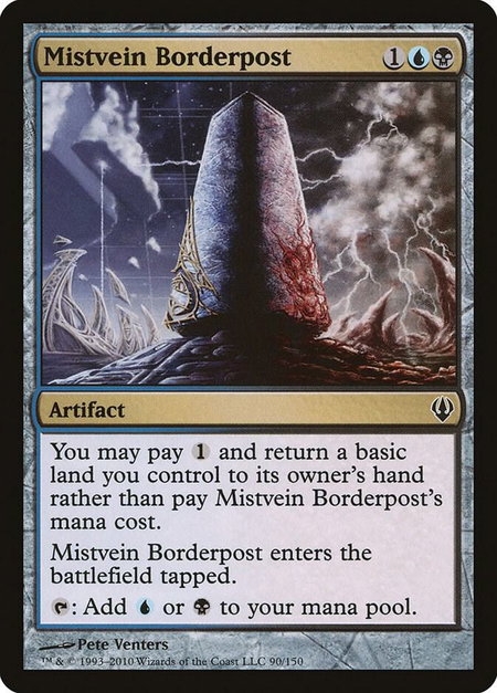 Mistvein Borderpost trading card from Archenemy Mistvein Borderpost - Archenemy Magic: The Gathering trading card