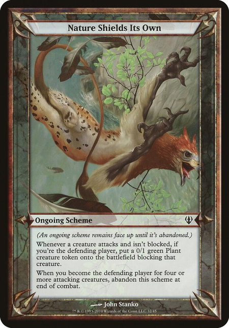 Nature Shields Its Own (Archenemy) - Oversize Cards Magic: The Gathering trading card