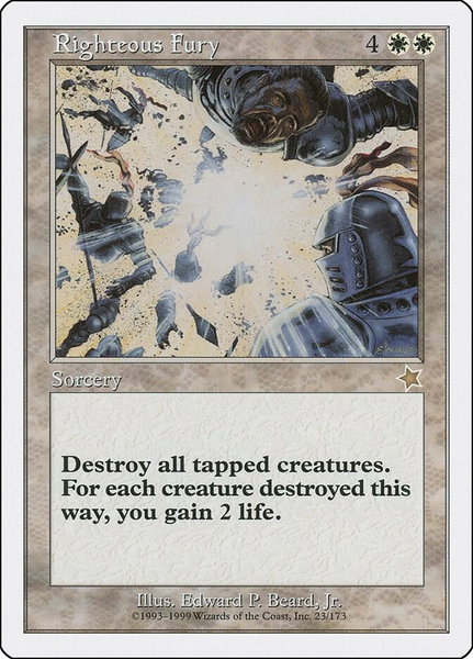 Righteous Fury - Starter 1999 Magic: The Gathering trading card