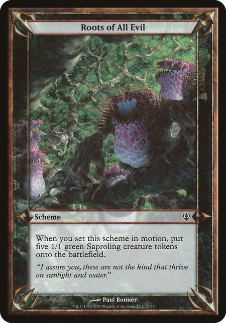 Roots of All Evil (Archenemy) - Oversize Cards Magic: The Gathering trading card
