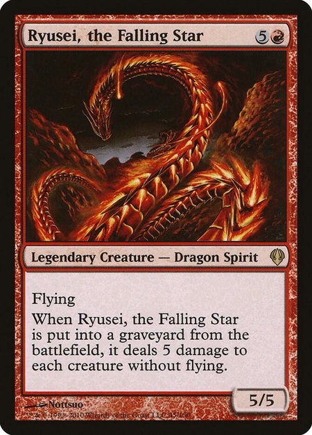 Ryusei, the Falling Star trading card from Archenemy Ryusei, the Falling Star - Archenemy Magic: The Gathering trading card