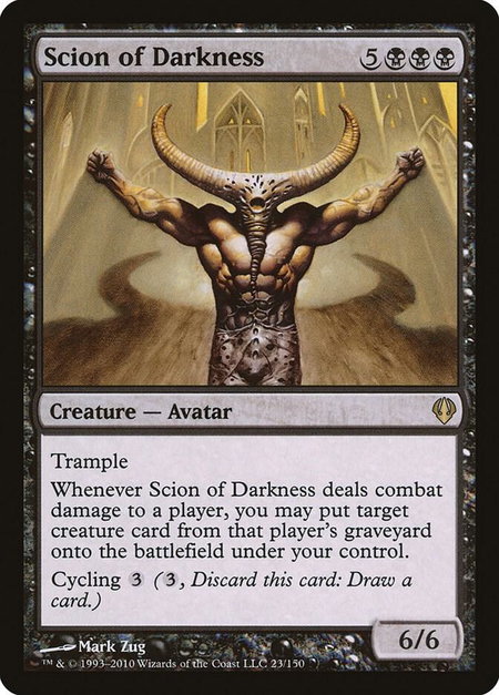 Scion of Darkness trading card from Archenemy Scion of Darkness - Archenemy Magic: The Gathering trading card