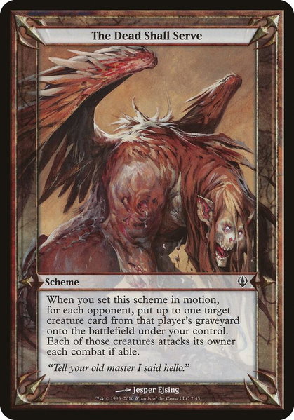 The Dead Shall Serve (Archenemy) - Oversize Cards Magic: The Gathering trading card