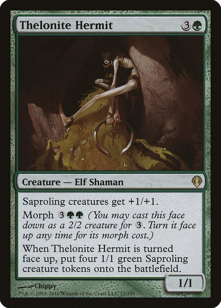 Thelonite Hermit trading card from Archenemy Thelonite Hermit - Archenemy Magic: The Gathering trading card