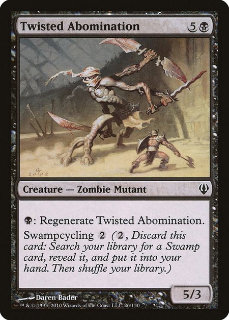 Twisted Abomination trading card from Archenemy Twisted Abomination - Archenemy Magic: The Gathering trading card