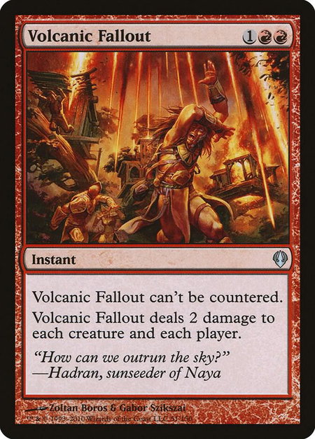 Volcanic Fallout trading card from Archenemy Volcanic Fallout - Archenemy Magic: The Gathering trading card